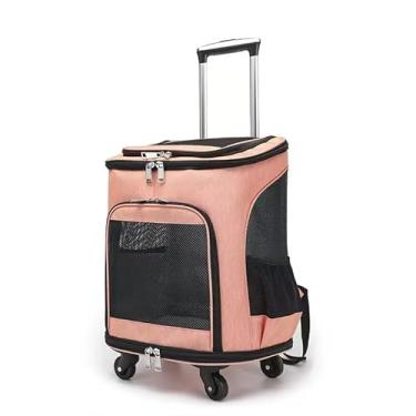 Imagem de Bolsa Mochila Transporte Pet Luxo com Rodinhas – Viagem e Passeio para Cães e Gatos Pequenos(CA188= Rosa)