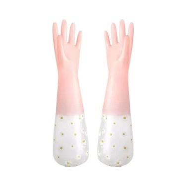 Imagem de Luvas De Limpeza De Borracha De Látex Impermeáveis E Resistentes Ao De