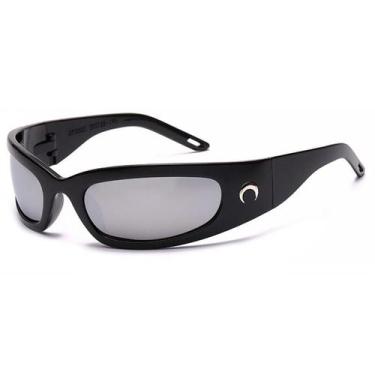 Imagem de Óculos de Sol Moderno Esportivo Unissex Lentes UV400 - Vinkin, Cinza, 