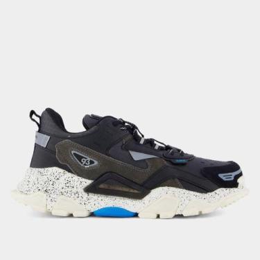 Imagem de Tênis Couro Qix Trek, Preto, Azul, 42