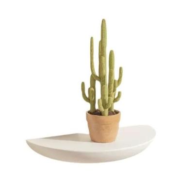 Imagem de Prateleira De Parede Semicircular De Madeira Maciça, Suporte Flutuante