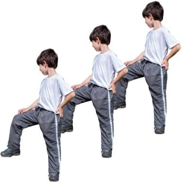 Imagem de Kit 3 Calças Masculina Infantil Tactel Agasalho Inverno 2712 - J94, 3 