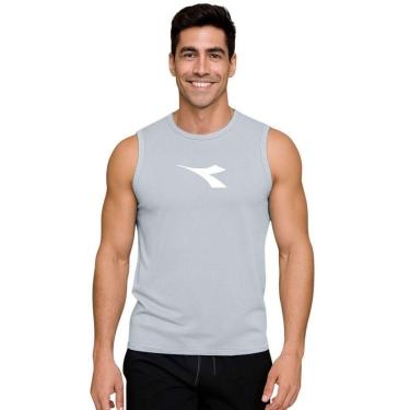 Imagem de Regata Machão Diadora Big Logo Masculina - Cinza GG-Masculino