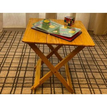 Imagem de Mesinha de Madeira - Charme Rústico em Suas Aventuras Oferta Imperdíve