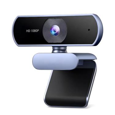 Imagem de Webcam Full HD 1080P com Microfone, U.G.R.E.E.N. Campo de Visão de 85°, Redução de Ruído, USB Plug and Play, Correção Automática de Luz, Adequada para Streaming/Conferência, Zoom/Skype/YouTube