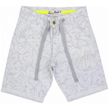 Imagem de Bermuda Juvenil Look Jeans Sarja Estampada Branca - UNICA - 8-Masculino