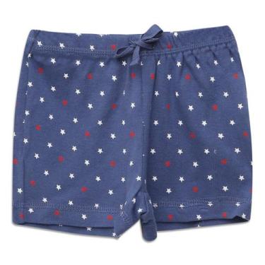 Imagem de Short Bebê GAP Estrelas Feminino, Azul, 3/6M