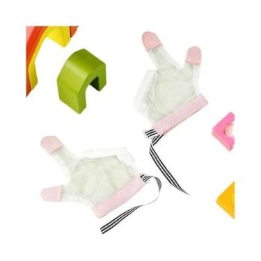 Imagem de Luvas Anti-Mordida Para Bebês 1 Par Proteção Para Mãos De Infantes E C