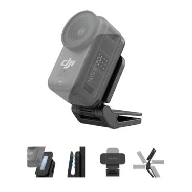 Imagem de TELESIN Clipe magnético para câmera de ação, clipe magnético forte N52 para chapéu e mochila, rotação de 360°, ângulo ajustável de 240°, suporte de ponto de vista mãos livres para vlogging, esportes e