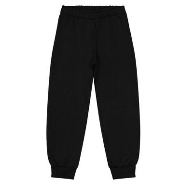 Imagem de Calça Infantil Moletom Básica Rovitex Kids Preto, 12, Preto