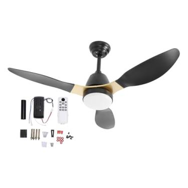 Imagem de OPPWONG Ventilador de Teto de 37 Polegadas Com Luz, Controle Remoto 6 Velocidades LED Regulável Montagem Embutida Com 10cm 20cm 2 Barras Suspensas para Quarto Interno Externo Sala