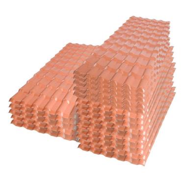 Imagem de Kit Telhas PVC Plan Afort Terracota 2,42x0,88m 6 Ondas - 20 Unidades