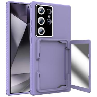Imagem de Capa para Samsung Galaxy S25/S25 Plus/S25 Ultra, capa de telefone espelhada de cartão integrada à prova de choque, capa simples, S25 Plus, roxo1