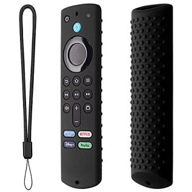 Imagem de Aeihevo Capa remota compatível com Fire-TV-Stick 4K Max/3ª geração | controle remoto silicone macio | Capa protetora luminosa à prova choque com cordão para Fire-TV-Stick 4K Max (10 cores)