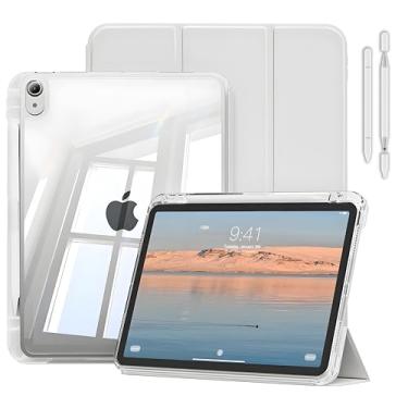 Imagem de Capa Smart Flip Para iPad Air 4a/5a/6a 10.9 / iPad Pro 11,Ranura para Caneta ，caneta stylus absorvente e adesivo coletor de poeira,Despertar/Suspender Automático (Branco)