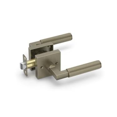 Imagem de Asidrama 1 pacote com maçanetas de porta de passagem de latão antigo escovado, maçaneta de porta com maçanetas internas para quarto ou banheiro, puxadores de porta resistentes interiores com