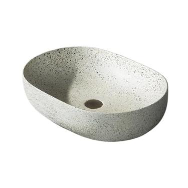 Imagem de Vessel Vanity Sink 58 x 40 * 13 cm (C x L * A) Tigela de cerâmica para banheiro Bancada de vaso de porcelana clássica (Bacia única) Bancada moderna
