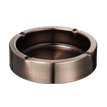 Imagem de Cinzeiros para cigarros, cinzeiro de metal de aço inoxidável espessado, sala de estar, quarto, cinzeiro, decoração antiga, bar de internet de hotel, cigarro, cinzeiro de charuto ao ar livre (ouro