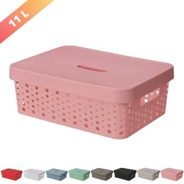 Imagem de Caixa Organizadora Trama Rattan 11L Usual Utilid. - Usual Utilidades, 