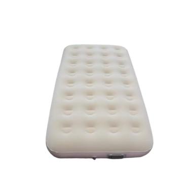 Imagem de Colchão Inflável Casal - Colchão de Ar para Camping, Casa e Visitas - 186x96x22cm - Estrutura Honeycomb Reforçada (Bege)