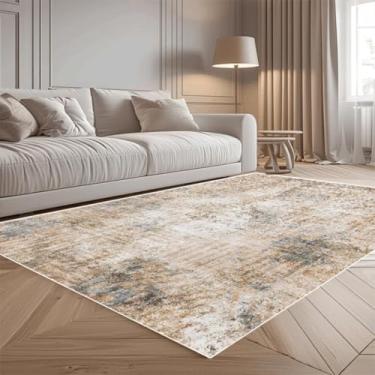 Imagem de Tapete abstrato moderno para sala de estar, decoração simples, tapete para quarto, tapete grande para piso (160x230cm 63x90in/Flanela-6)