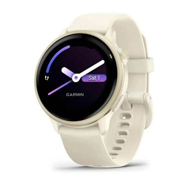 Imagem de Smartwatch Relógio Garmin Vívoactive 6 Monitor Cardíaco de Pulso com GPS Bege 42mm-Unissex