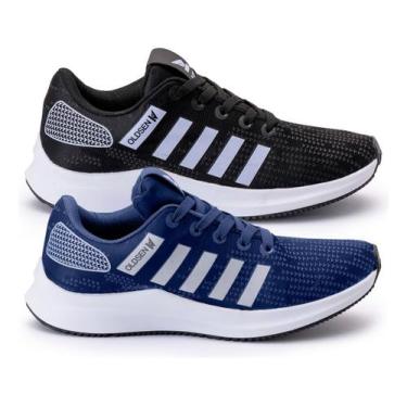 Imagem de Kit 2 Tenis Feminino Masculino Para Academia Caminhada Leve Macio - Ol