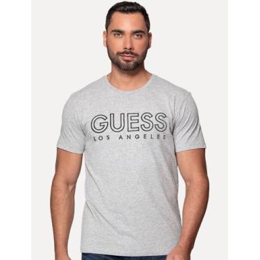 Imagem de Camiseta Guess Big Logo Los Angeles Bordado Cinza Tamanho:XXL/GGG, XXL