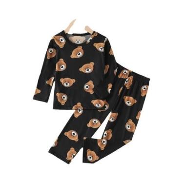 Imagem de Conjunto De Pijama Infantil Casual Com Estampa De Urso Joker 2 Peças C