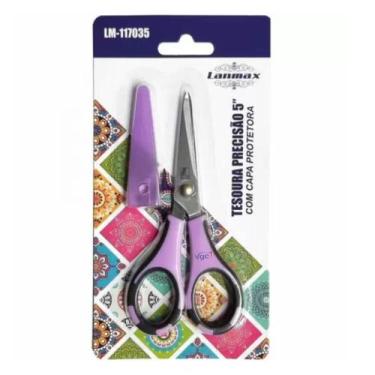 Imagem de Tesoura de precisão 5 com capa protetora - 13cm - Lanmax