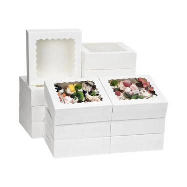 Imagem de Caixas Brancas Para Biscoitos Com Janela Para Donuts, Chocolate, Moran