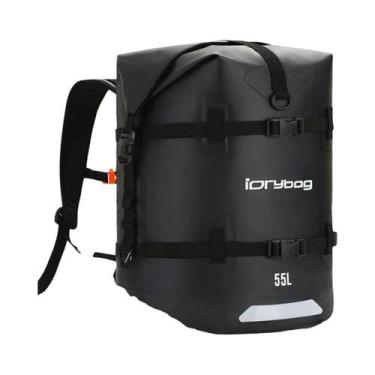 Imagem de Mochila Impermeável Refletiva Unissex 35L 55L Para Camping, Caiaque, P