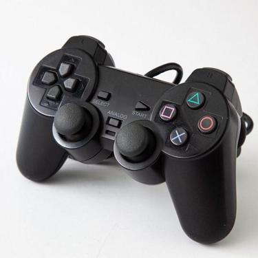 Imagem de Controle De Vídeo Game PS2 Dualshock Joystick Com Fio