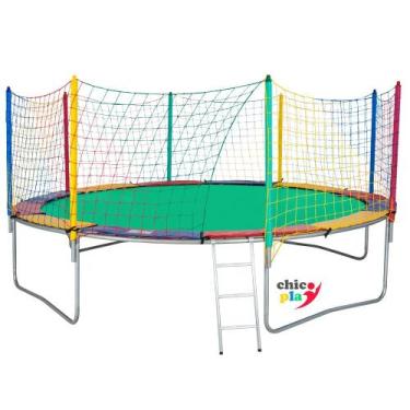 Imagem de Cama Elástica 4,27M 4 Pés ChicoPlay Lona Verde Nacional Com Emenda