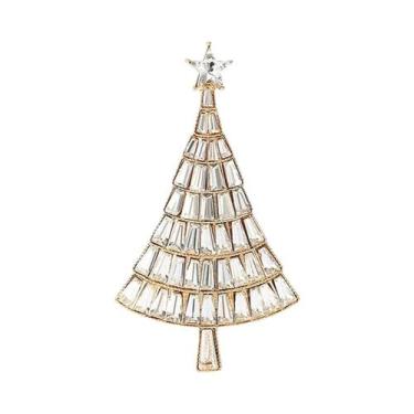 Imagem de Broche De Estrela De Strass Para Árvore De Natal, Alfinete Clássico Pa