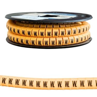 Imagem de Anilha Letra W Identificador Cabos Fios 10mm a 16mm 200 Pçs - Stark El