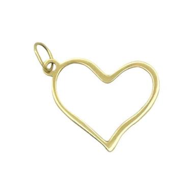 Imagem de Pingente em Ouro 18k Coração Vazado - Joia Elegante e Sofisticada - Ju