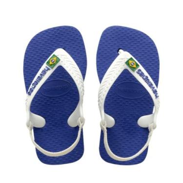 Imagem de Chinelo Havaianas Brasil Logo Baby Original, Azul naval, 19