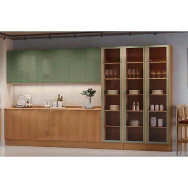 Imagem de Kit Cozinha Kappesberg 12 Peças Vibra C12P31 Canela/Verde Pistache Lac