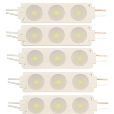 Imagem de Kit 5 modulo barra led 3 leds branco frio 6500k - IMPORTADA