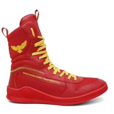 Imagem de Sapatilha de Boxe Treino Conforto Segurança Atletas Estabilidade Treino Luta Tênis Bota-Unissex