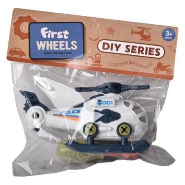 Imagem de Helicóptero de Polícia Monta e Desmonta DIY - Brinquedo Educ - First W