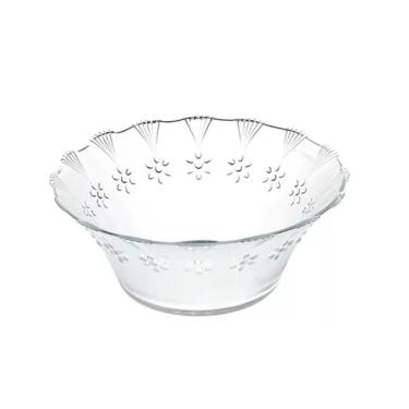 Imagem de Jogo De Sobremesa 4 Taças Mini Bowl Vidro Transparente Cotton 100ml Em Casa Tem