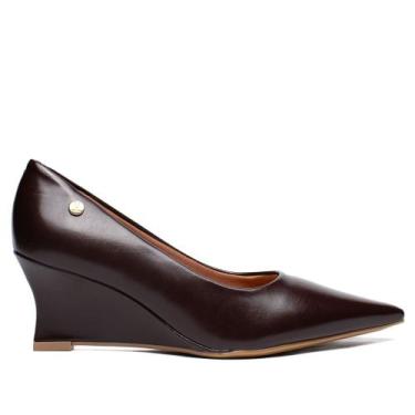 Imagem de Scarpin Feminino Vizzano Napa Garda Anabela Marrom, Marrom, 37