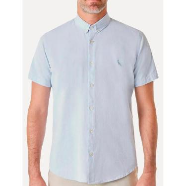 Imagem de Camisa Reserva Masculina Manga Curta Oxford Color Azul Claro-Masculino