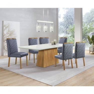 Imagem de Sala De Jantar 6 Cadeiras 2,0x1,0m Amsterdã Art Salas