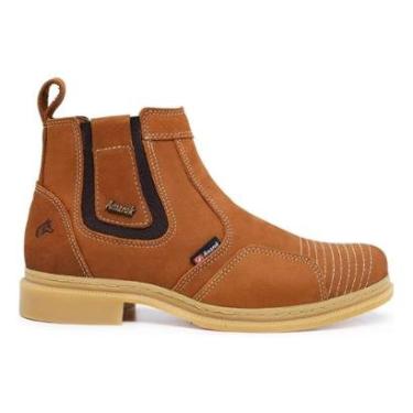 Imagem de Bota Visual Country Couro Legítimo Elástico Lateral Vaqueiro-Masculino