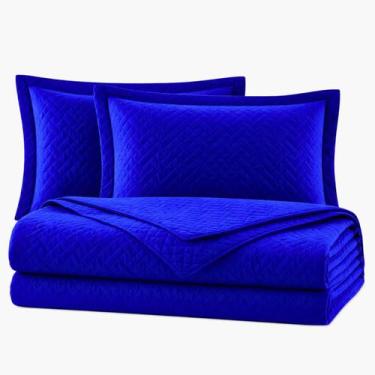 Imagem de Colcha Cocha Cobre Leito Jogo Roupa Cama Casal Padrao 3 Pçs Face Unica