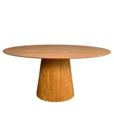 Imagem de Mesa De Jantar Cone Oval 160x90cm Tampo Base Madeira