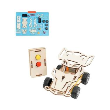 Imagem de Carro RC De Madeira DIY Para Crianças, Brinquedo Educacional STEM Com 